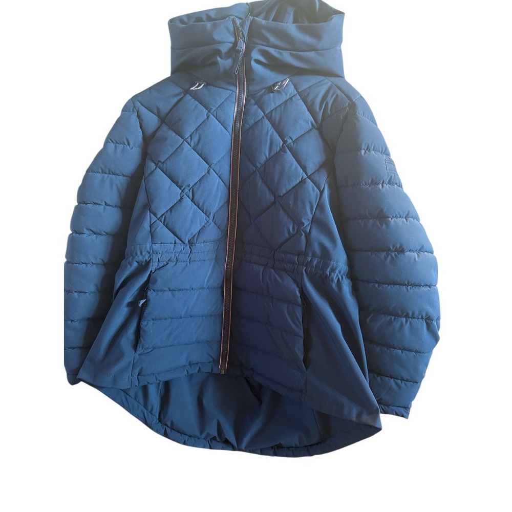 Tommy Hilfiger Woman's Size Extra Large Navy Blue Hooded Quilted‎ Jacket Pockets